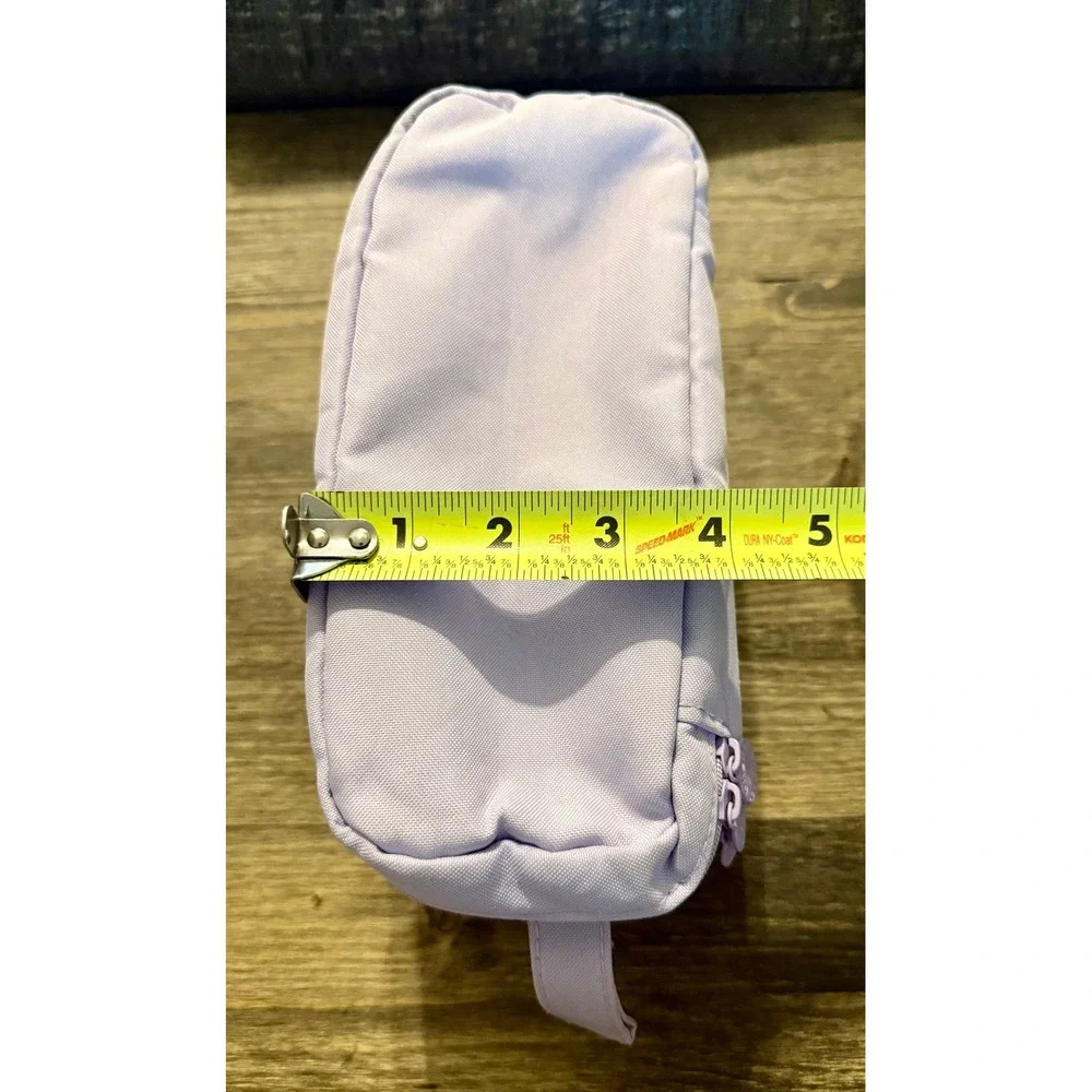 Angoo Pencil Case Large Capacity Lilac Purple Canvas Multi-Compartment Excellent